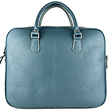Veľké tašky - Kožená pracovná cestovná taška v petrolejovej farbe - 16476811_