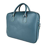 Veľké tašky - Kožená pracovná cestovná taška v petrolejovej farbe - 16476848_