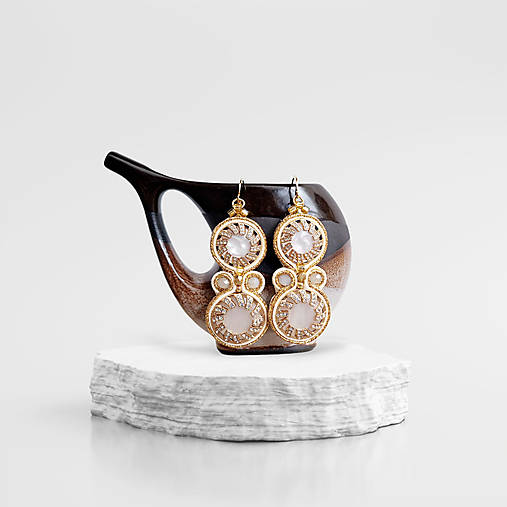 Náušnice - Šujtášové náušnice GOLDEN LUXURY  - 16478187_