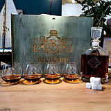 Nádoby - Personalizovaná Karafa na Whisky Set Specials + 4 Poháre, Kamene - 16477559_