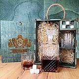 Nádoby - Personalizovaná Karafa na Whisky Set Clásico + Poháre, Kamene - 16477629_