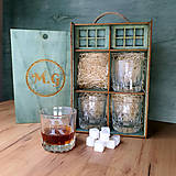 Nádoby - Personalizované Poháre na Whisky Set Valse – 4 Poháre, Kamene - 16477729_