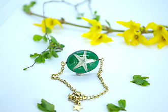 Náramky - Náramok Hviezdica v zelenom mori - 16477067_