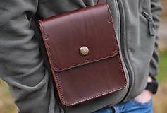 Pánske tašky - Malá kožená taška cez rameno - 16476549_