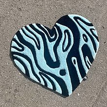 Úžitkový textil - Koberec - Zebra heart - 16477147_