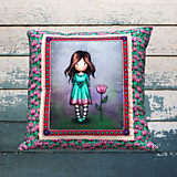 Úžitkový textil - Dievčatko s tulipánmi - 16480134_