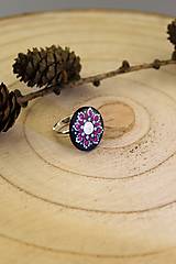 Prstene - prsteň mandala kvet v striebre - 16478786_
