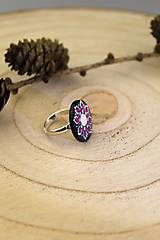 Prstene - prsteň mandala kvet v striebre - 16478787_