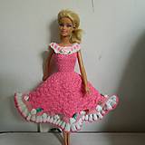 Háčkované šatičky pre Barbie