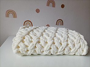 Detský textil - Puffy deka pre bábätko  (Krémová) - 16478701_