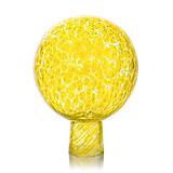 Dekorácie - Sklenená guľa na plot - Žltá - Sóda - 14cm - 16479781_