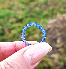 Prstene - Prsteň*modrý achát*brúsený - 16478730_