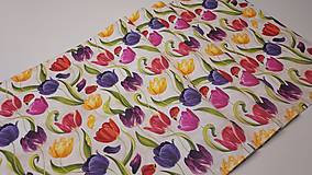 Úžitkový textil - Obrusy,,pestrofarebné tulipány " - 16482399_