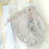 Sady šperkov - Kráľovský čipkovaný svadobný set (Ag925) - 16481604_