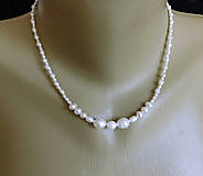 Náhrdelníky - Náhrdelník-krásné bílé pravé perly - 16482078_
