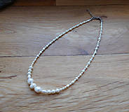 Náhrdelníky - Náhrdelník-krásné bílé pravé perly - 16482082_