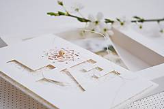 Papiernictvo - Svadobný pozdrav - perforovaná mini mandala II - 16485039_