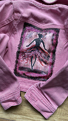 Detské oblečenie - Ružová rifľovka s baletkou - 16482926_