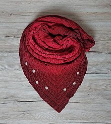 Šatky - Háčkovaný šátek Noty - 16483535_