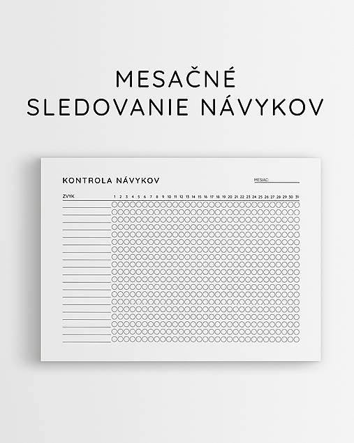 Grafika - Mesačný plán a sledovanie návykov - kontrola rutiny - 16485950_