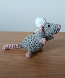 Kľúčenky - Potkan Ratatouille (Šedá) - 16484630_