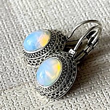 Náušnice - Vintage Opalite Earrings / Náušnice s opalitom E028 - 16486921_