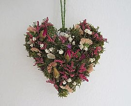 Dekorácie - Kvetinové mini srdce ''Zina'' - 16486161_