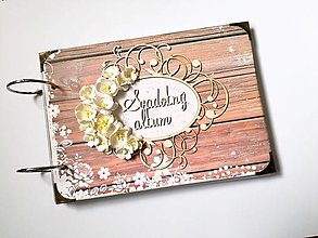 Papiernictvo - Fotoalbum svadobný * svadobný album * kniha hostí A5 - 16486296_