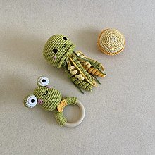 Hračky - Set s medúzou / zeleno-žltý (3 hračky) - 16486434_