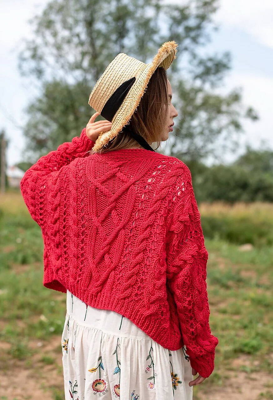 Ženský sveter "Červený mak"