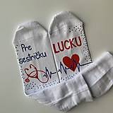 Ponožky, pančuchy, obuv - Maľované ponožky pre zdravotnú sestričku biele s menom - 16487774_