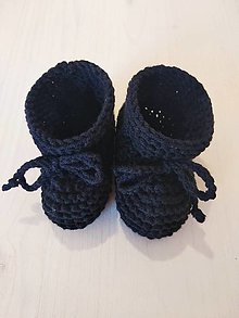 Detské topánky - Papučky pre bábätko (čierne) - 16487465_