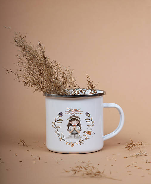 Nádoby - Hrnček na prvé sväté prijímanie (Dievča) - 16487940_