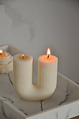 Sviečky - Sójová sviečka s dvoma plamienkami - 16487732_