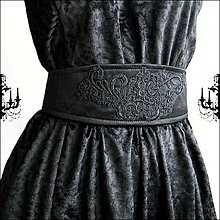 Opasky - Gotický textilný opasok OP 62cm-73cm - 16489436_