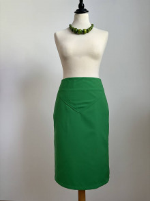 Sukne - puzdrová sukňa v hráškovo zelenej farbe - 16491894_