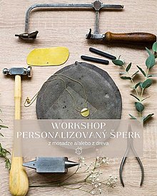 Kurzy - Workshop personalizovaný šperk mosadz+drevo MÁJ - 16489972_