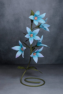 Dekorácie - Obrovské papierové kvety, modrý, ružový a svetloružový (Tyrkysová) - 16491340_