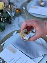 Darčeky pre svadobčanov - Minimedíky - Poďakovanie zabalené v zlatom mede: očarujúci darček pre svadobných hostí - 16490053_