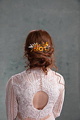 Ozdoby do vlasov - Kvetinový hrebienok "lupienky slnečníc" - 16491655_