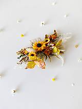 Ozdoby do vlasov - Kvetinový hrebienok "lupienky slnečníc" - 16491658_