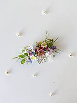 Ozdoby do vlasov - Kvetinový hrebienok "vyfarbený svet" - menší - 16491847_