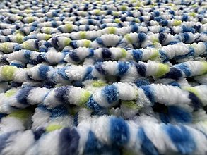 Detský textil - Ručně pletená žinylková deka pro miminko - melír - 16490968_
