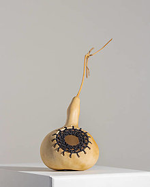 Svietidlá a sviečky - Gourd #G42 | Kalabasa, prírodná drevená dekorácia - 16491783_