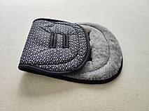 Detský textil - Vlnienka podložka do kočíka MOON Nuova 100% MERINO TOP SUPER WASH grey Origami - 16492655_