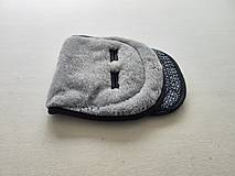 Detský textil - Vlnienka podložka do kočíka MOON Nuova 100% MERINO TOP SUPER WASH grey Origami - 16492656_