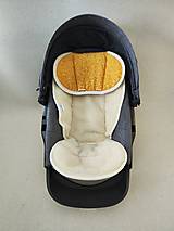 Detský textil - VLNIENKA Vložka do športovej sedačky STOKKE Xplory/ Trailz/ Beat 3 v 1 100% ovčie rúno MERINO ELEGANT black and white - 16492816_