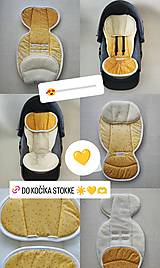 Detský textil - VLNIENKA Vložka do športovej sedačky STOKKE Xplory/ Trailz/ Beat 3 v 1 100% ovčie rúno MERINO ELEGANT black and white - 16492867_