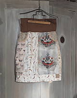 Sukne - "Křídla pod klenbami III", krátká sukně s můrami - 16493307_