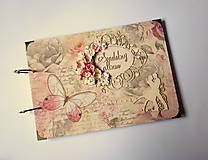 Papiernictvo - Fotoalbum svadobný * kniha hostí A4 Romantické ruže - 16492118_